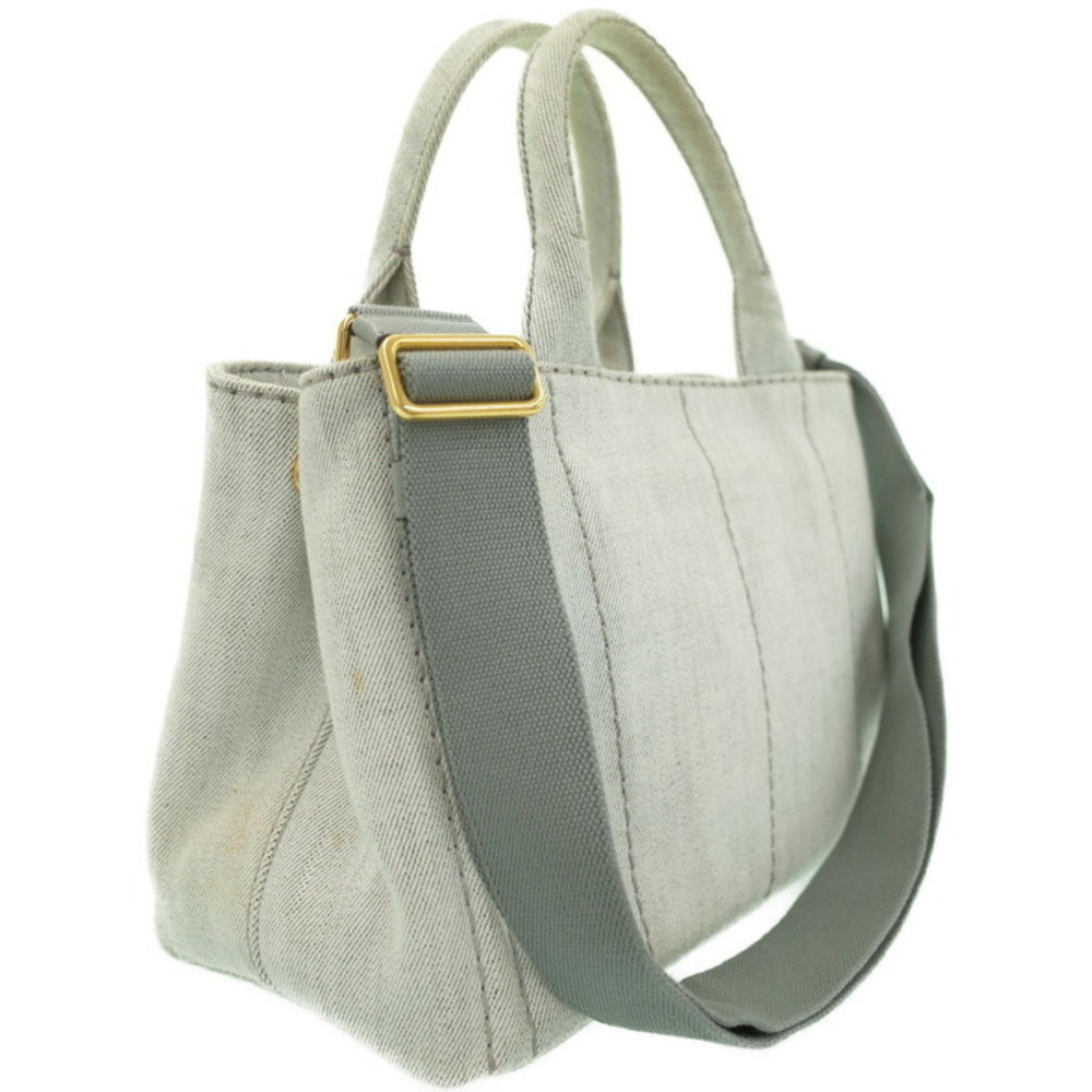 PRADA Canapa Denim Handbag Bag - Picture 2 of 9
